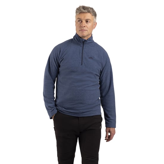 Trespass Mens Keynote Anti Pilling 1/4 Zip Fleece Top (Coastal Blue/Navy) - Image 6