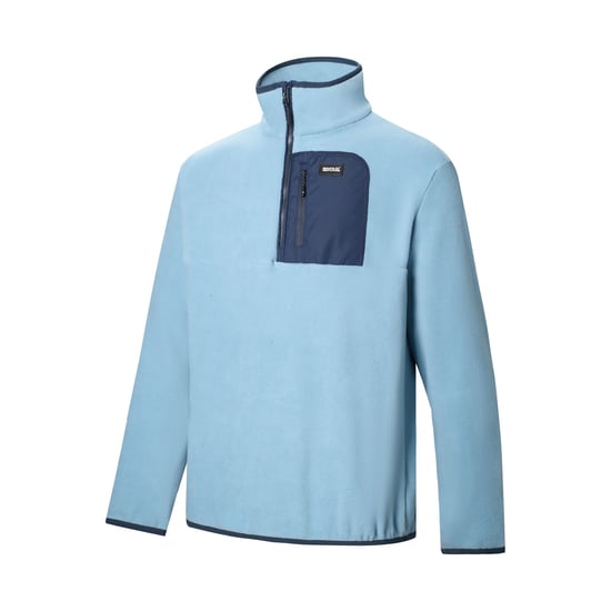 Regatta Mens Frankie Half Zip Fleece Top (Dusky Blue/Navy) - Image 3