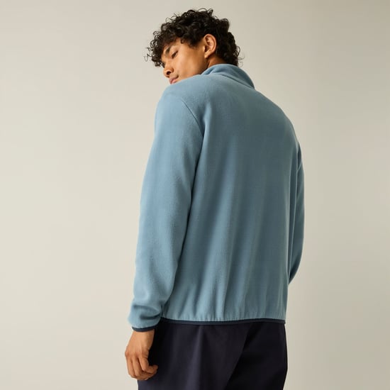 Regatta Mens Frankie Half Zip Fleece Top (Dusky Blue/Navy) - Image 5