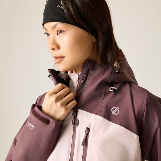 Dare 2B Womens/Ladies Torrek III Logo Jacket (Huckleberry/Pink Haze) - Image 5