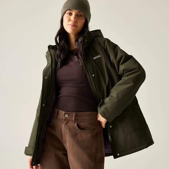 Regatta Womens/Ladies Orla Kiely Insulated Waterproof Jacket (Brown Shadow/Eccentric Purple) - Image 1