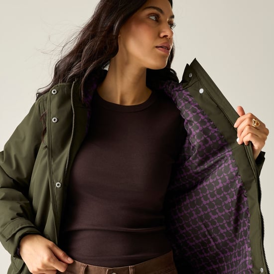 Regatta Womens/Ladies Orla Kiely Insulated Waterproof Jacket (Brown Shadow/Eccentric Purple) - Image 4
