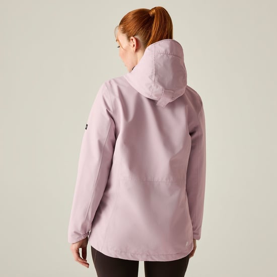 Regatta Womens/Ladies Hamara IV Waterproof Jacket (Powder Lilac/Fig) - Image 3
