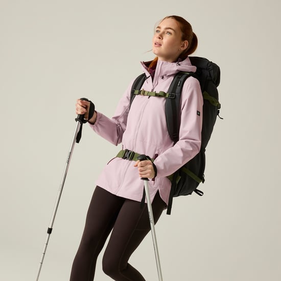 Regatta Womens/Ladies Hamara IV Waterproof Jacket (Powder Lilac/Fig) - Image 4