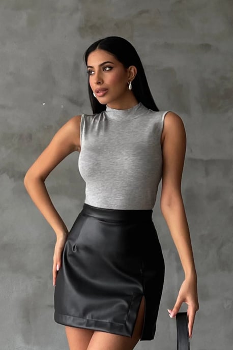 Bipantolon Damesblouse zonder mouwen met halve col - Image 1