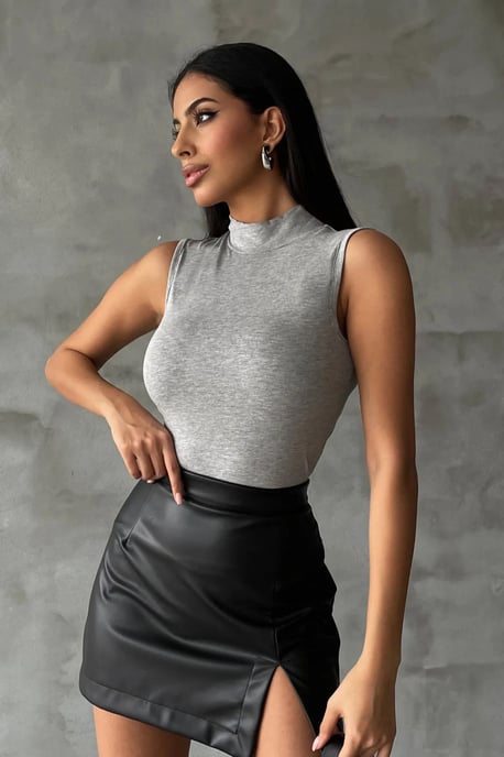 Bipantolon Damesblouse zonder mouwen met halve col - Image 5