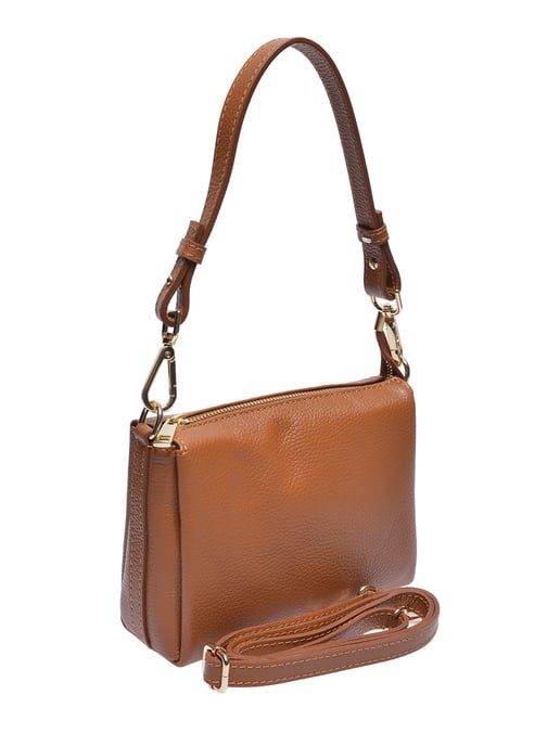 Luisa Vannini Brown Rundleer Tas - Image 2