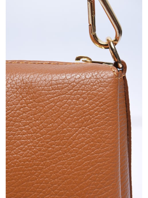 Luisa Vannini Brown Rundleer Tas - Image 3