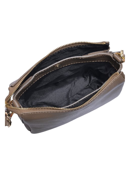 Luisa Vannini Beige Rundleer Tas - Image 4