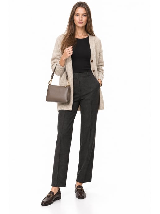 Luisa Vannini Beige Rundleer Tas - Image 6