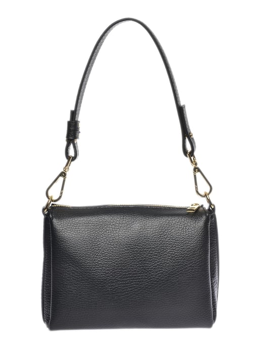 Luisa Vannini Zwart Rundleer Tas - Image 6