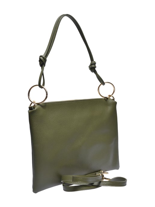 Luisa Vannini Khaki Rundleer Tas - Image 2