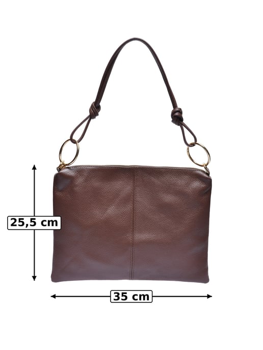 Luisa Vannini Bordeauxrood Rundleer Tas - Image 5