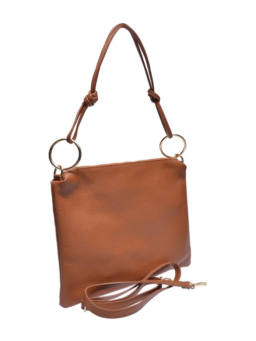 Luisa Vannini Brown Rundleer Tas - Image 2