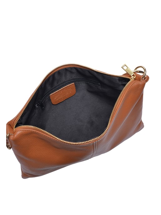 Luisa Vannini Brown Rundleer Tas - Image 4