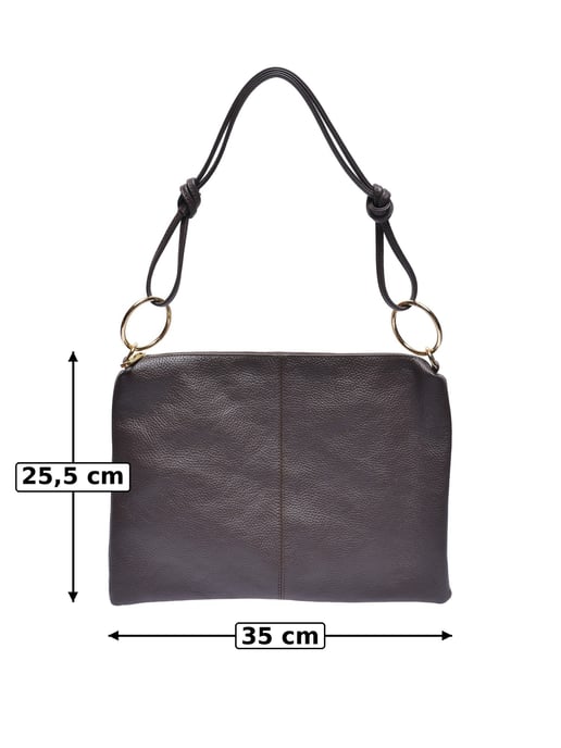 Luisa Vannini Bordeauxrood Rundleer Tas - Image 5