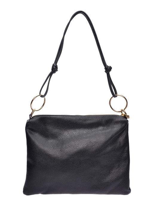 Luisa Vannini Zwart Rundleer Tas - Image 1