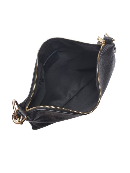 Luisa Vannini Zwart Rundleer Tas - Image 4