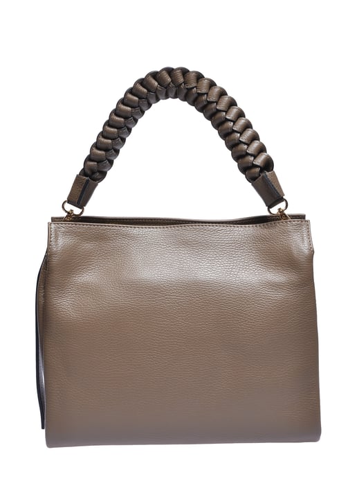 Luisa Vannini Beige Rundleer Tas - Image 1