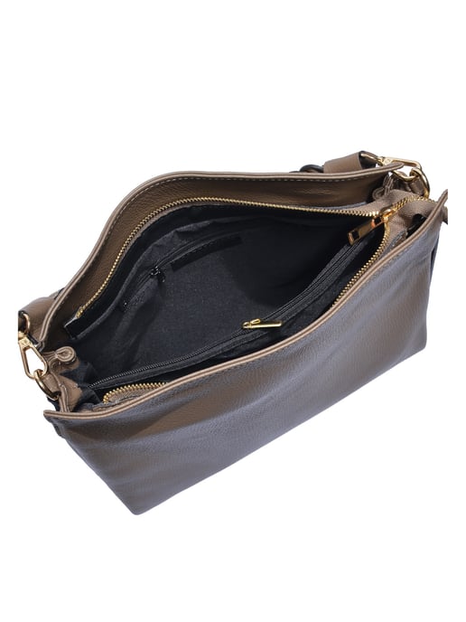 Luisa Vannini Beige Rundleer Tas - Image 4
