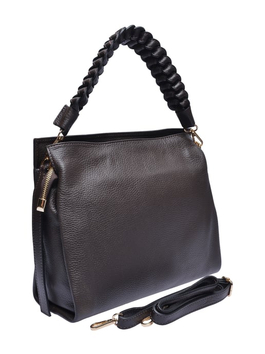 Luisa Vannini Bordeauxrood Rundleer Tas - Image 2
