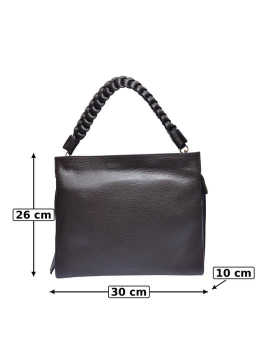 Luisa Vannini Bordeauxrood Rundleer Tas - Image 5