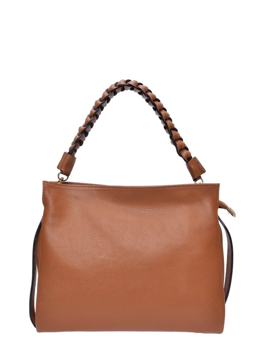 Luisa Vannini Brown Rundleer Tas - Image 1