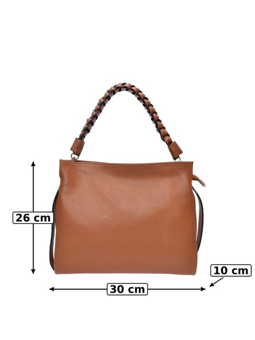 Luisa Vannini Brown Rundleer Tas - Image 6