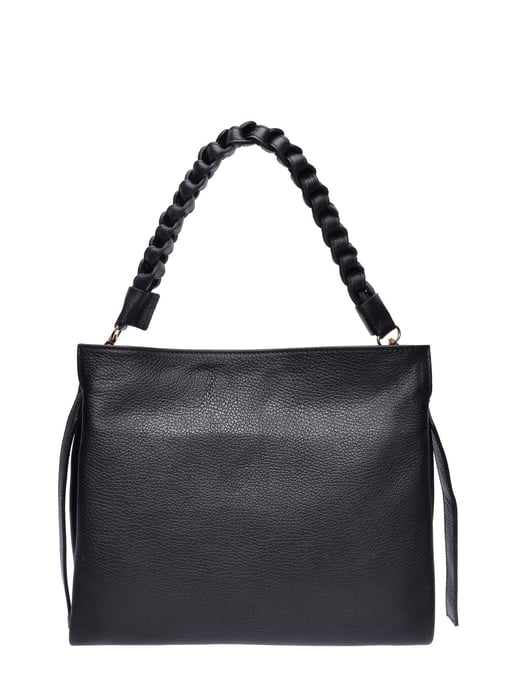 Luisa Vannini Zwart Rundleer Tas - Image 1