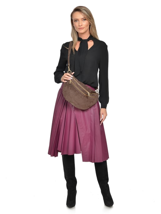 Luisa Vannini Bordeauxrood Rundleer Tas - Image 5