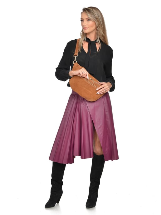 Luisa Vannini Brown Rundleer Tas - Image 5
