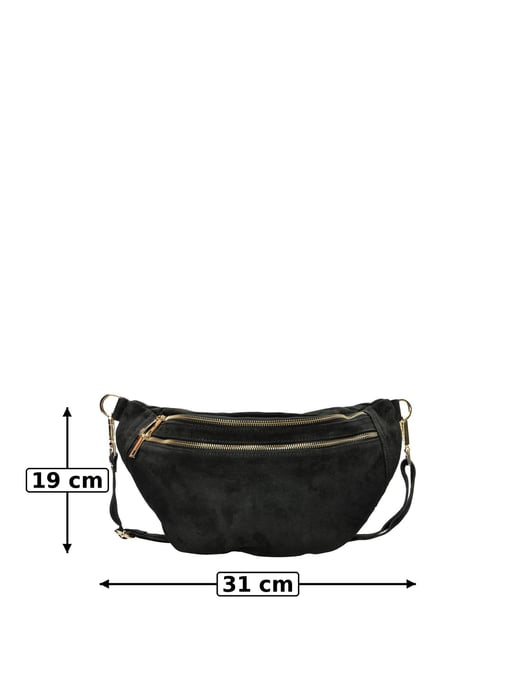 Luisa Vannini Zwart Rundleer Tas - Image 6