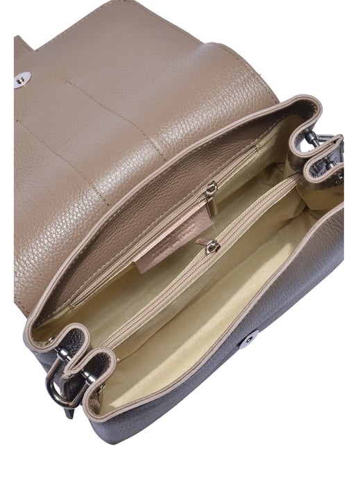 Luisa Vannini Beige Cowhide Leather Bag - Image 4