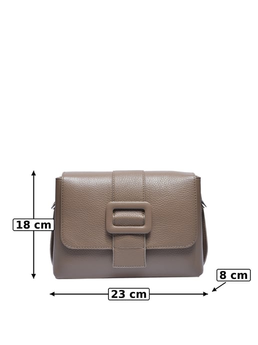 Luisa Vannini Beige Cowhide Leather Bag - Image 5