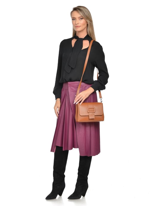 Luisa Vannini Brown Cowhide Leather Bag - Image 5
