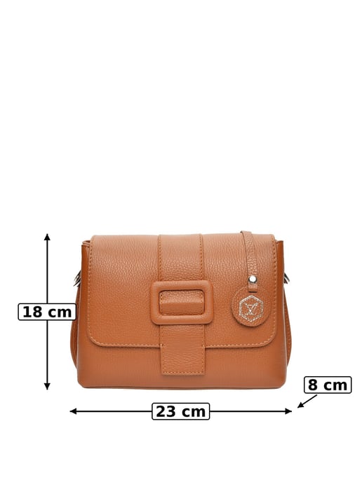 Luisa Vannini Brown Cowhide Leather Bag - Image 6