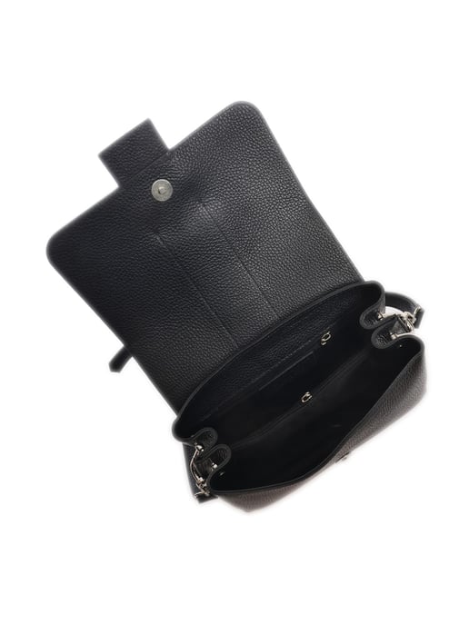 Luisa Vannini Black Cowhide Leather Bag - Image 4