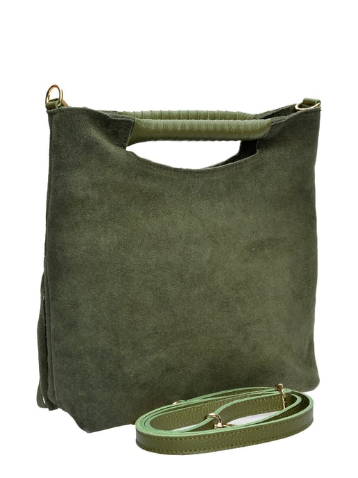 Luisa Vannini Tweekleurig Rundleer Tas - Image 2