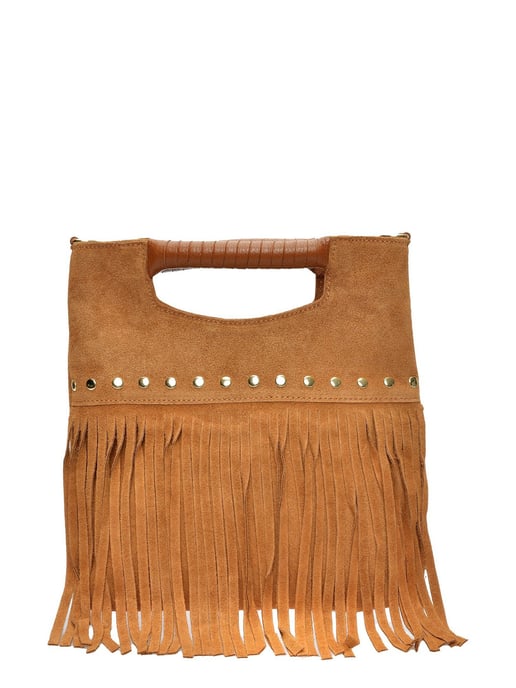 Luisa Vannini Brown Rundleer Tas - Image 1