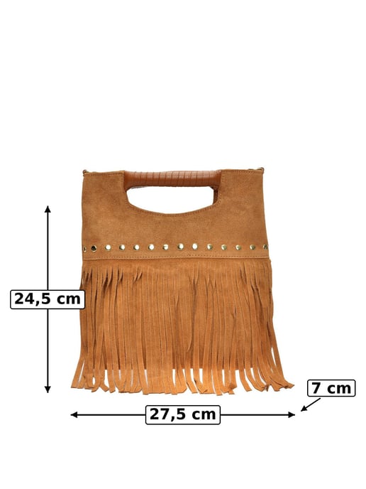 Luisa Vannini Brown Rundleer Tas - Image 6