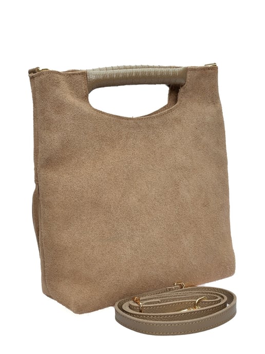 Luisa Vannini Beige Rundleer Tas - Image 2
