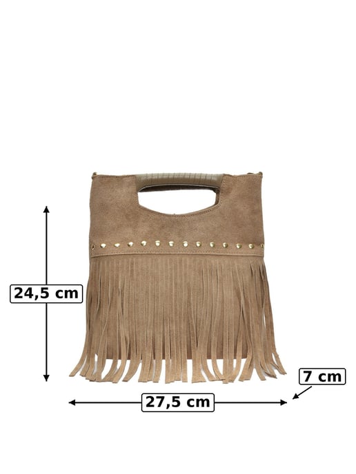 Luisa Vannini Beige Rundleer Tas - Image 6