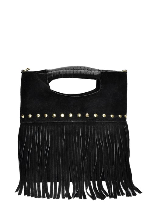 Luisa Vannini Zwart Rundleer Tas - Image 1