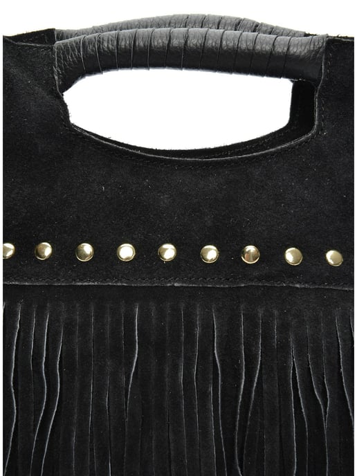 Luisa Vannini Zwart Rundleer Tas - Image 3
