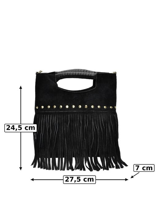 Luisa Vannini Zwart Rundleer Tas - Image 6