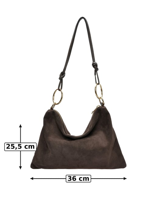 Luisa Vannini Bordeauxrood Rundleer Tas - Image 6