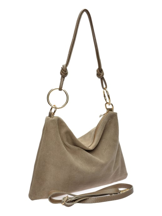 Luisa Vannini Beige Rundleer Tas - Image 2