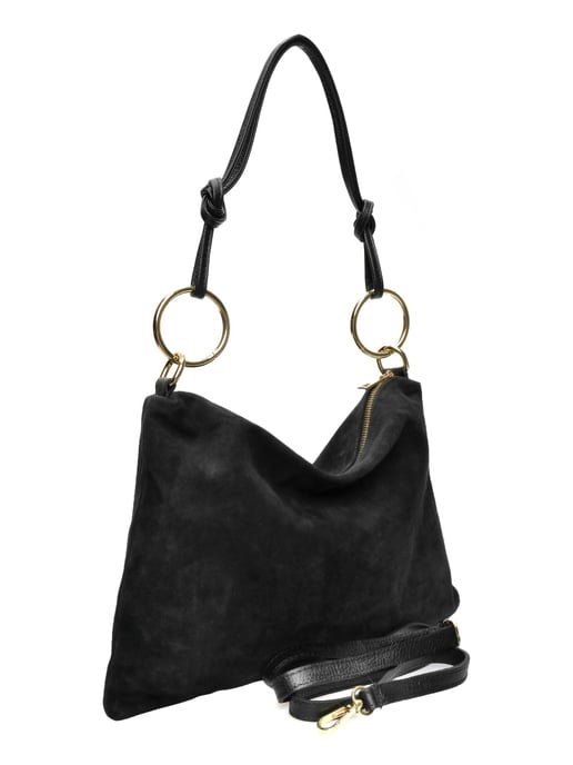 Luisa Vannini Zwart Rundleer Tas - Image 2