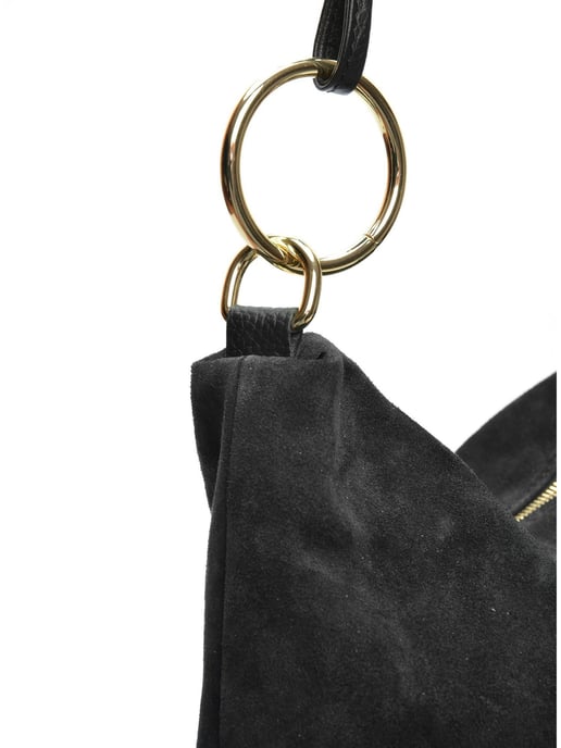 Luisa Vannini Zwart Rundleer Tas - Image 3