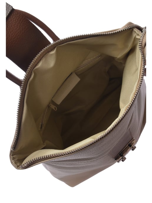 Luisa Vannini Beige Rundleer Tas - Image 4